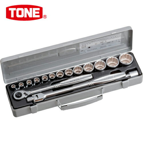 TONE(トネ) ソケットレンチセット 12角タイプ 差込角12.7mm 16点セット (1S) 品番：770M