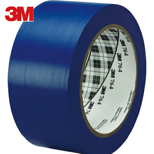 3M(スリーエム) ラインテープ 764 青 50.8mm×32.9m (1巻) 品番：764 BLU 50X32