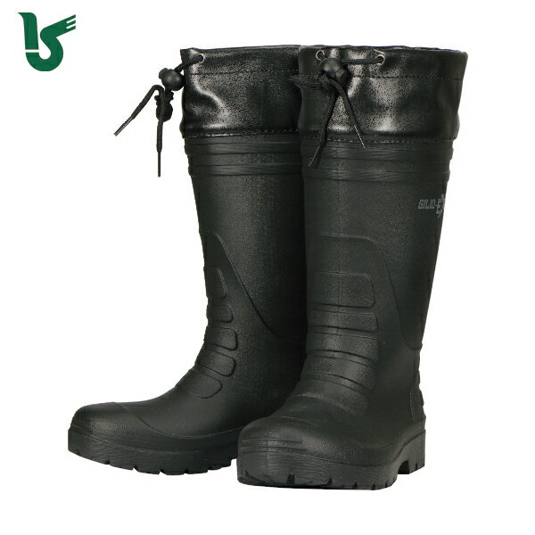 カジメイク エアーラバーブーツW(女性向け) ブラック L (1足) 品番：6432-91-L 【何個でも送料据え置き！】