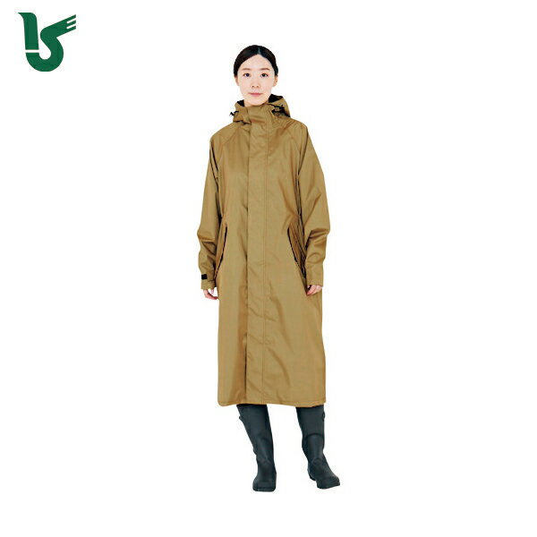 カジメイク 雨具 合羽 カッパ レインスーツ 7440 サイクルモードレインコート ベージュ M (1着) 品番:7440-04-M