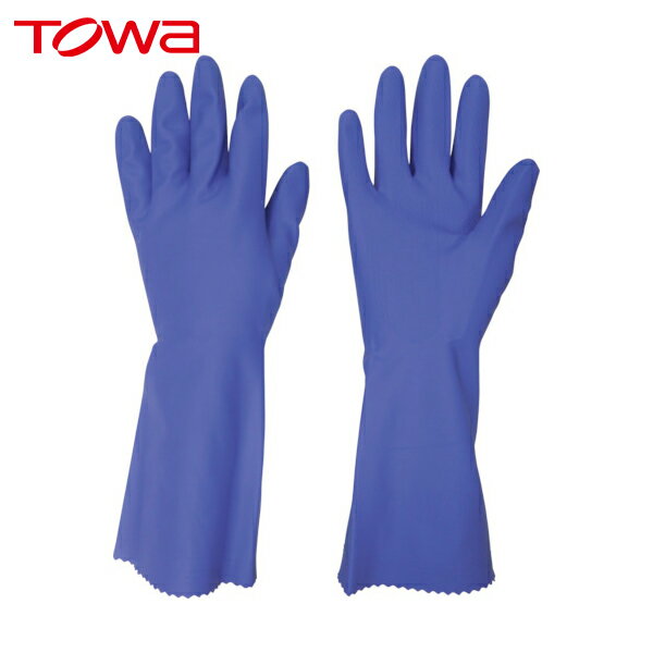 ビニスター 作業手袋 ビニール手袋 トワローブフルールあつ手 バイオレット M (1双) 品番：713-M