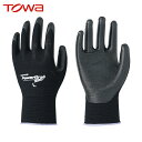東和 トワロン 作業手袋 ニトリル背抜き手袋 パワーグラブZERO ブラック L (1双) 品番:512-L