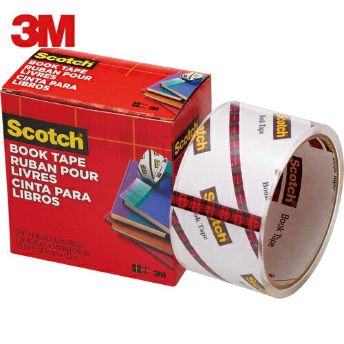 3M スリーエム バインダーなどの補修 製本 背貼り 透明ブックテープ厚手 50.8mm×13.7m (1巻) 品番：845..