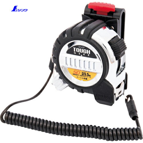 シンワ測定 スケール メジャー コンベックス タフギアSD 幅25 長さ5.5m ホルダー付 (1個) 品番:80870