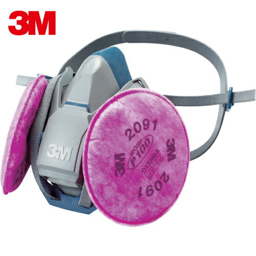 3M(スリーエム) 取替式防じんマスク 6500QL/2091-RL3 Mサイズ (1個) 品番：6500QL/2091-RL3M(スリーエム)