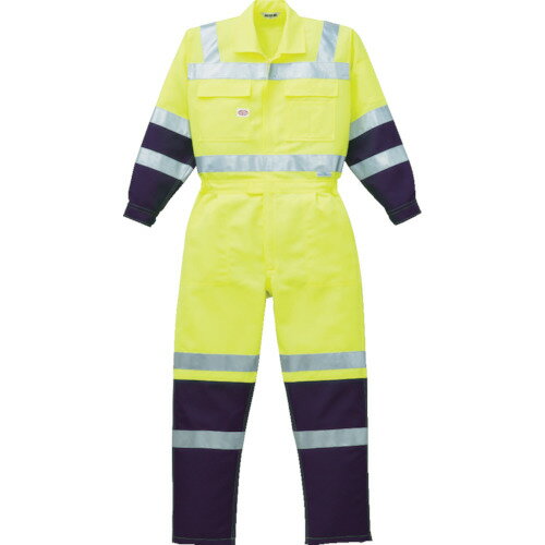 山田辰 AUTO-BI 作業服 反射型つなぎ服7620-107イエロー-3L (1着) 品番：7620-107-3L