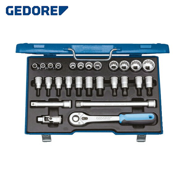 【6/22 20:00〜6/27 01:59迄 ポイント2倍 お買い物マラソン】 ゲドレー GEDORE ソケットセット 1/2 D19IMU-10 (1S) 品番：6140090