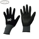 おたふく手袋 すべり止め 作業手袋 ソフキャッチEXフィット ウレタン ノーマルパーム ブラック/グレー M (1双) 品番:A-396-BK/GY-M