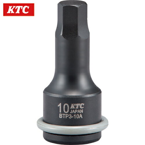KTC(京都機械工具) 9.5sq. インパクトレンチ用ヘキサゴンレンチ 対辺寸法5mm 全長45mm (1個) 品番：BTP3-05AP