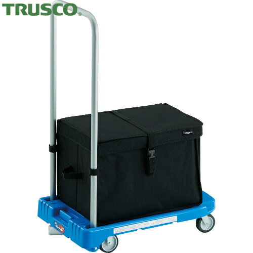 TRUSCO(トラスコ) 樹脂台車 アクロキャリー 600X390 ブルー ストッパー付 THブレーキ付 (1台) 品番：AC-1-B-S-THB