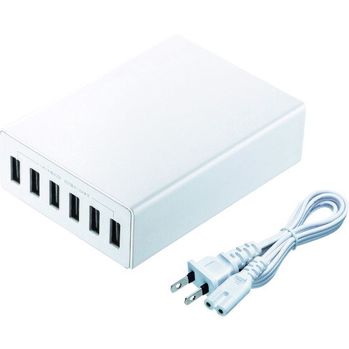 SANWA(サンワサプライ) USB充電器 ホワイト (1台) 品番：ACA-IP67W