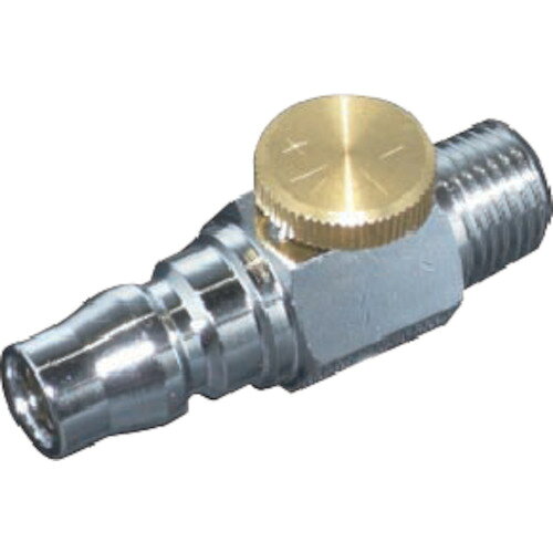 ヤマト 金属カップリング 流量調整付カップリングプラグ(めねじ取付用) BLY22-PMT 相手側取付サイズRc1/4 (1個) 品番：BLY22-PMT