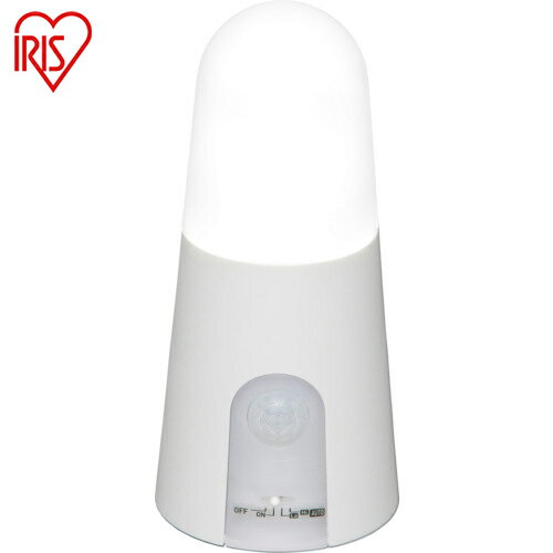 アイリスオーヤマ(IRIS) 522483 乾電池式LED屋内センサーライト ホワイト スタンドタイプ 昼白色 (1台) 品番：BSL40SN-WV2