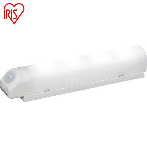アイリスオーヤマ(IRIS) 522487 乾電池式LED屋内センサーライト ホワイト ウォールタイプ 昼白色 (1台) 品番：BSL40WN-WV2