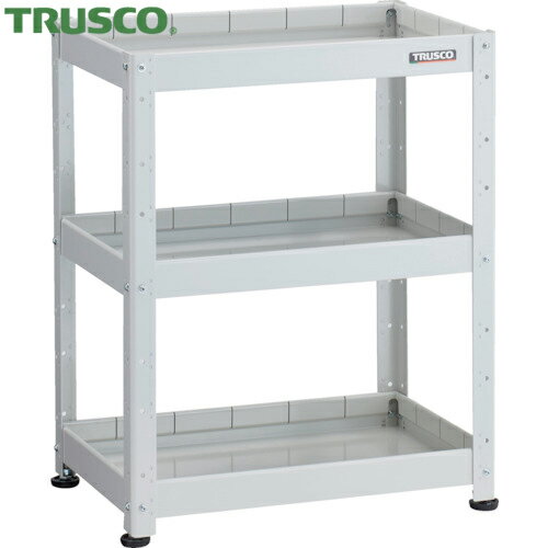 トラスコ TRUSCO 小型ボルト式棚 バーディワゴンラック型 600X400 深3段 ホワイト (1台) 品番：BDW-R96..