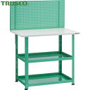 トラスコ TRUSCO 小型ボルト式棚 バーディワゴンラック型 上部パンチングパネル 天板仕様 600×400×1352 (1台) 品番:BDW-RP972T-YG(4)