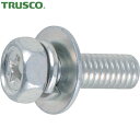 トラスコ TRUSCO 十字穴付アプセット組込 P=3 三価白 M8×12 9本入 /(+)アプセットボルト ばね座金+JISワッシャー付き (1Pk) 品番:...