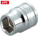 KTC(京都機械工具) 9.5sq.ソケット(六角) 対辺寸法18mm 差込角9.5mm 全長27mm (1個) 品番：B3-18