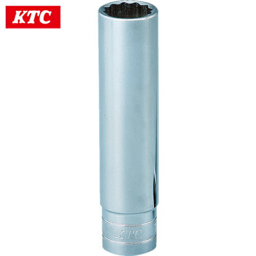 KTC(京都機械工具) 12.7sq.ディープソケット(十二角) 対辺寸法17mm 差込角12.7mm 全長100mm (1個) 品番：B4L-17W 1