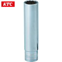 KTC(京都機械工具) 12.7sq.ディープソケット(十二角) 対辺寸法17mm 差込角12.7mm 全長100mm (1個) 品番：B4L-17W