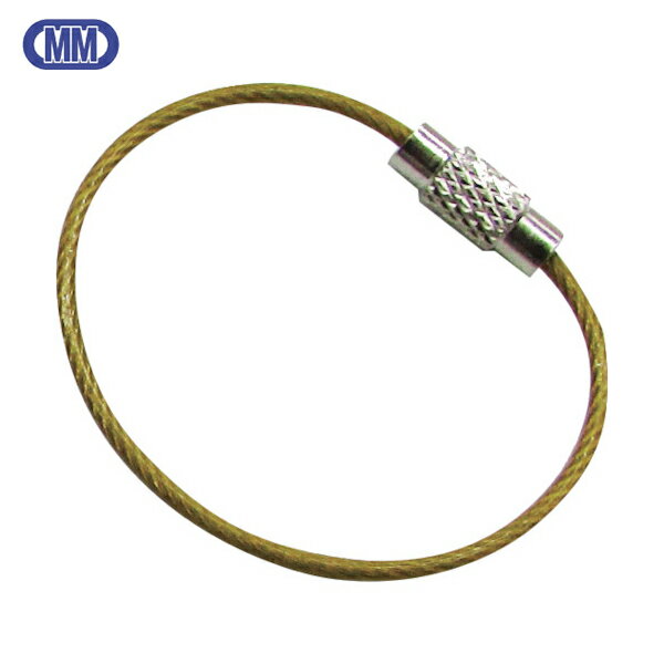 水本 キーワイヤーホルダー ワイヤー径1.5mm全長150mm ゴールド (1個入り) (1袋) 品番：B-2988
