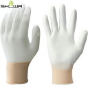 ショーワグローブ すべり止め 作業手袋 ウレタン背抜き手袋 B0400 パワーフィット手袋 ホワイト Lサイズ (1双) 品番:B0400L