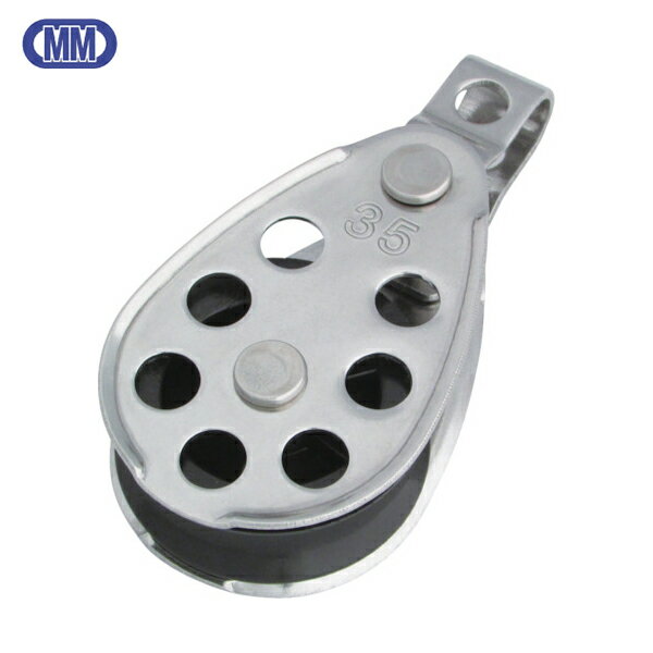 水本 滑車 ステンレス プーリーブロック 使用ロープ径Φ8〜10mm 基本使用荷重0.05t (1個) 品番：B-1426