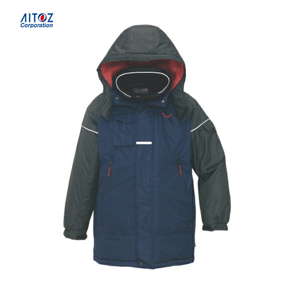 アイトス 防寒コート ネイビーLL (1着) 品番:AZ-6060-008-LL