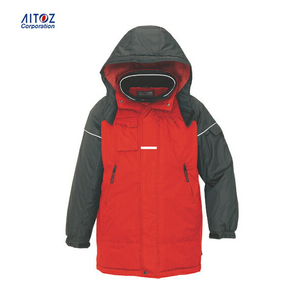 アイトス 防寒コート レッドM (1着) 品番:AZ-6060-009-M