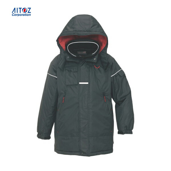 アイトス 防寒コート ブラックLL (1着) 品番:AZ-6060-010-LL