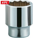 KTC(京都機械工具) 19.0sq.ソケット(十二角) 対辺寸法33mm 全長57mm (1個) 品番：B6-33W