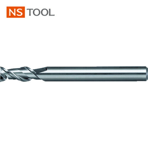 日進工具 NS アルミ専用エンドミル（2倍刃長タイプ） AL2D-2 Φ1 (1本) 品番：AL2D-2 1