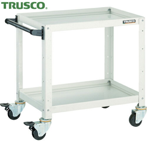 トラスコ TRUSCO ツールワゴン バーディワゴン 600X400XH600 2段 ホワイト (1台) 品番：BDW-662-W
