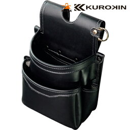 フジ矢(FUJIYA) 腰袋薄型2段(黒金 KUROKIN クロキン)LIGHT PU LEATHER SERIES (1個) 品番：AB-32BG