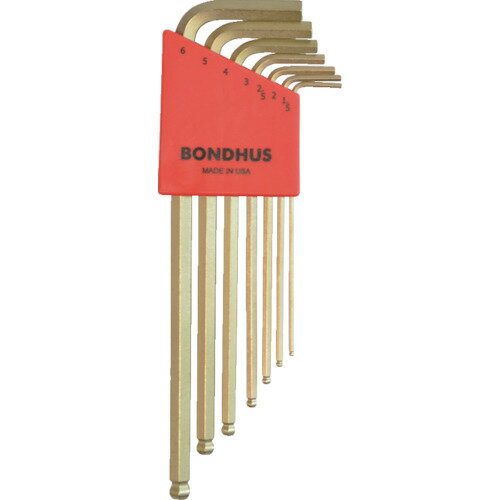 ボンダス(BONDHUS) ボールポイント・L-レンチ ロング ゴールド セット7本組(1.5-6mm) (1S) 品番：BLX7MG