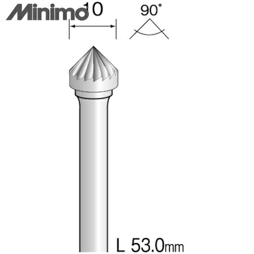 ミニモ 超硬カッター ストレートカット Φ10 (1本) 品番：BC4224