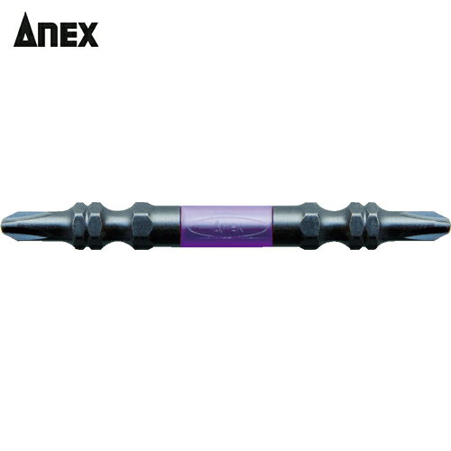 アネックス Anex 黒龍靭ビット スリムタイプ 2本組 両頭+2×65 (1Pk) 品番：ABRS-2065