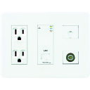 Abaniact 情報コンセント TEL/LAN/TV(4K8K対応)/Wi-F (1個) 品番:AC-212VTLW-02KIT