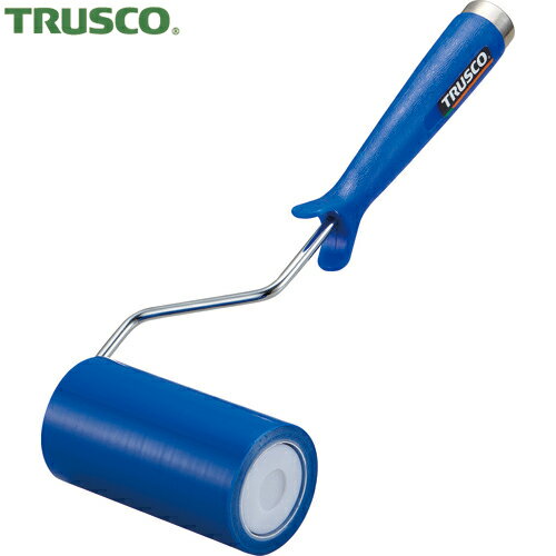 TRUSCO(トラスコ) クリーンルーム用粘着ローラー4インチ用ハンドル 粘着ローラー青1巻付 2重袋入 (1本) 品番：CNR4H-B