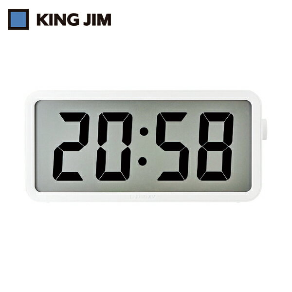 キングジム 電波掛時計 ザラ-ジ タイマ-クロック (1個) 品番：DTC-001W