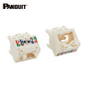 パンドウイット PANDUIT Mini−Com モジュラージャックTGタイプ用 上下45度アングルキャップ カテゴリ6 オフホワイト 10個入 (...