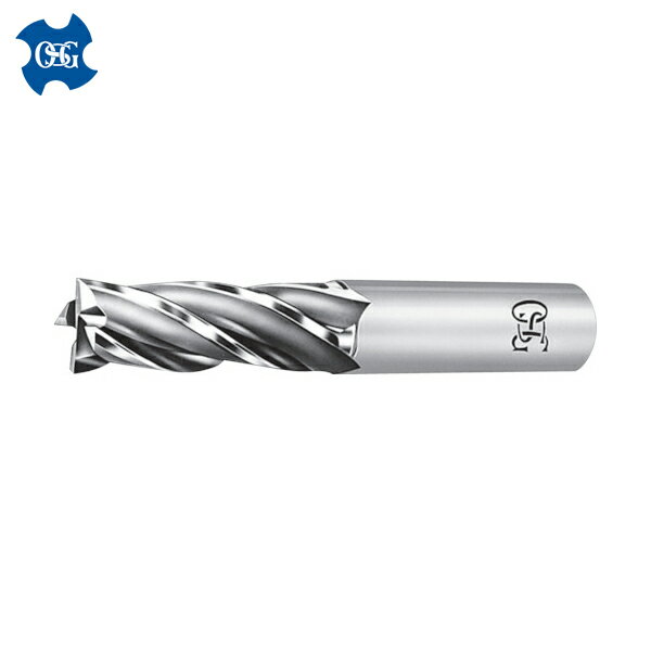 OSG(オーエスジー) ハイススクエアエンドミル 4刃センタカット ショート 刃径15 mm シャンク径16mm 80725 (1本) 品番：CC-EMS-15