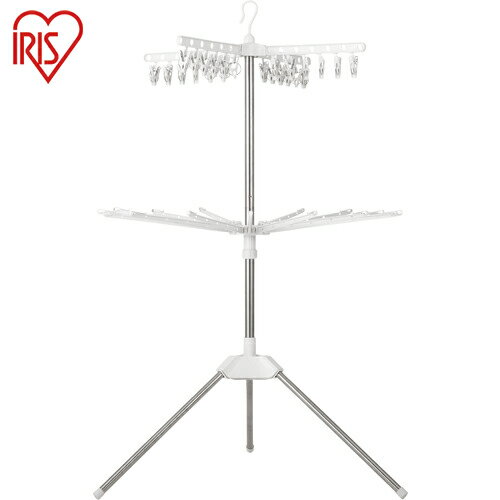 アイリスオーヤマ IRIS 531691ステンレス室内物干しパラソル2段 (1台) 品番：CLS-132R