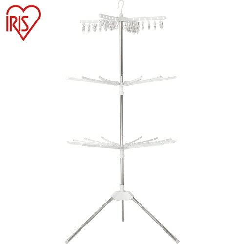 アイリスオーヤマ IRIS 531692ステンレス室内物干しパラソル3段 (1台) 品番：CLS-173R