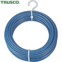 TRUSCO(トラスコ) メッキ付ワイヤーロープ PVC被覆タイプ Φ4(6)mmX30m (1巻) 品番：CWP-4S30