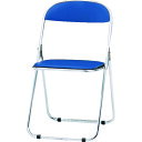 TOKIO パイプ椅子 シリンダ機能付 スチールメッキパイプ ブルー 青 (1脚) 品番：CF-100M B