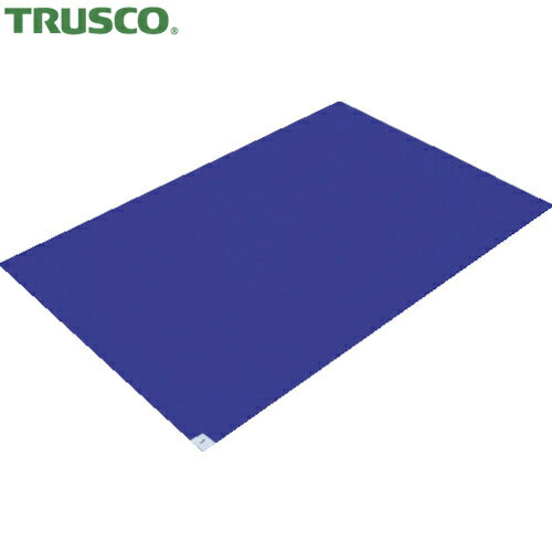 トラスコ TRUSCO 粘着クリーンマット 600×450MM ブルー 1シート 30枚入 (1シート) 品番：CM6045-1P-B
