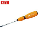 KTC 京都機械工具 ソフトドライバ クロス貫通タイプ 刃先No.2 軸長100mm (1本) 品番:D7P2-2