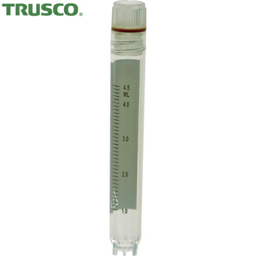 TRUSCO(トラスコ) クライオチューブ(凍結保存用チューブ) 5ml 内ねじ 自立型 25個入 (1袋) 品番：CT5F-25IS