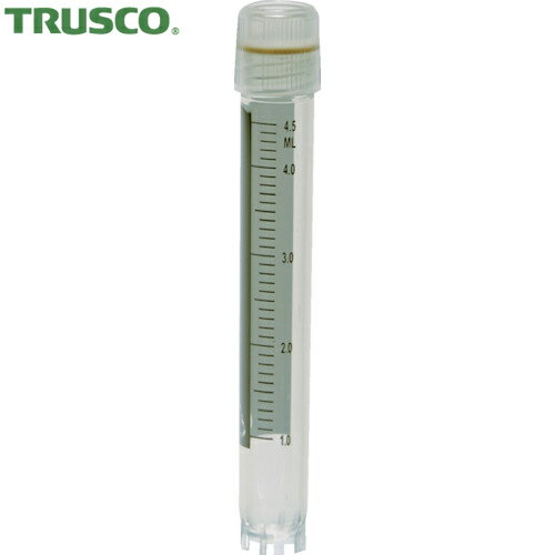 TRUSCO(トラスコ) クライオチューブ(凍結保存用チューブ) 5ml 外ねじ 自立型 25個入 (1袋) 品番：CT5F-25OS